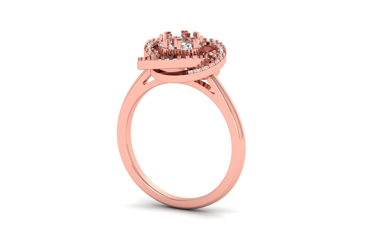  Engagement  Solitaire  Ring 3D print model_2
