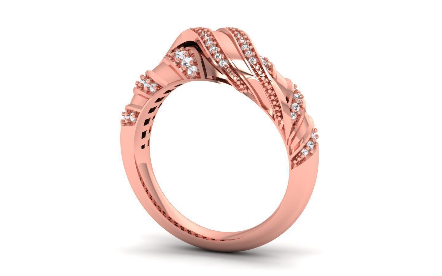  Wedding Solitaire  Ring 3D print model_1