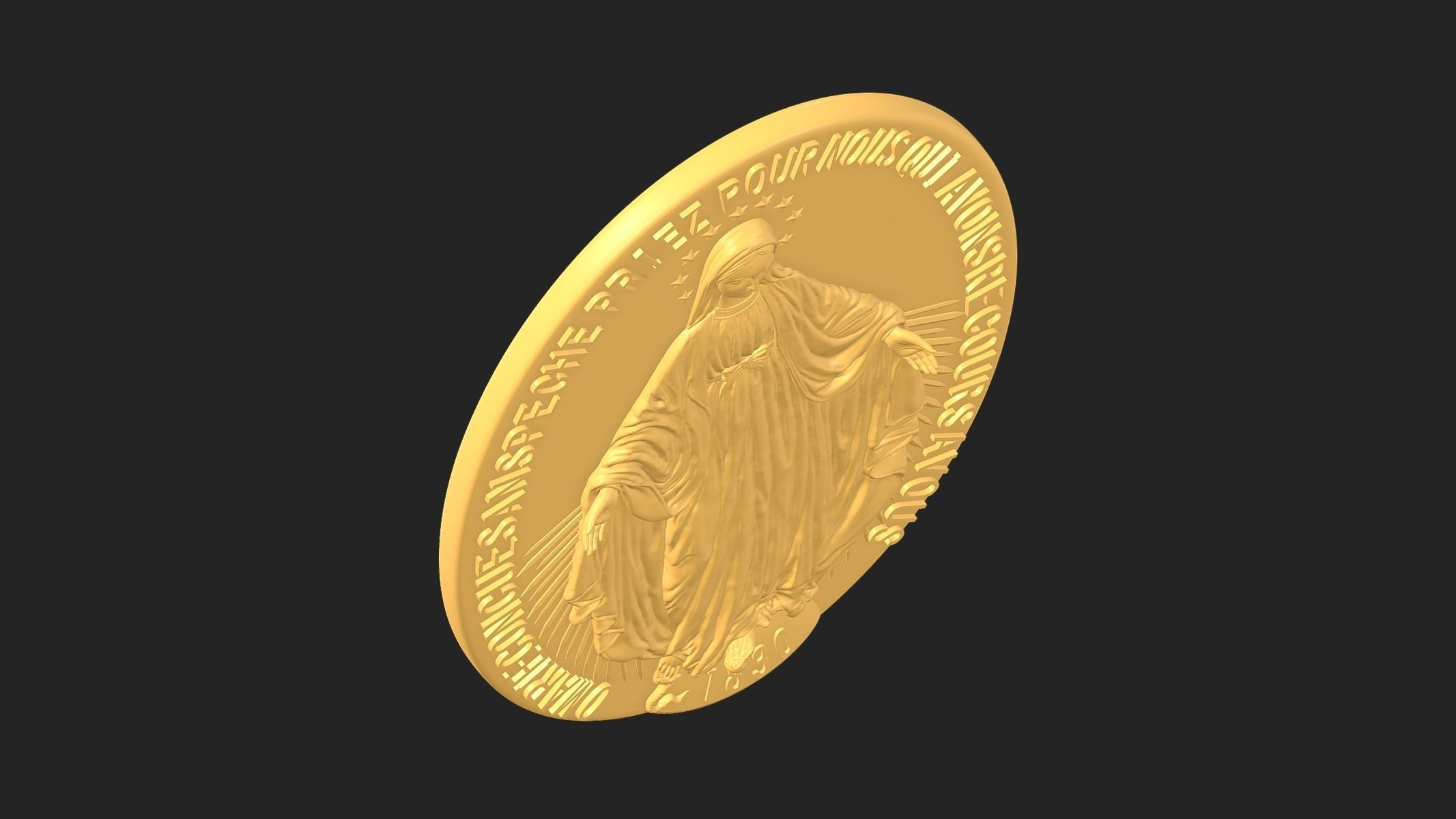 Virgen Milagrosa Miraculous 3D print model_19