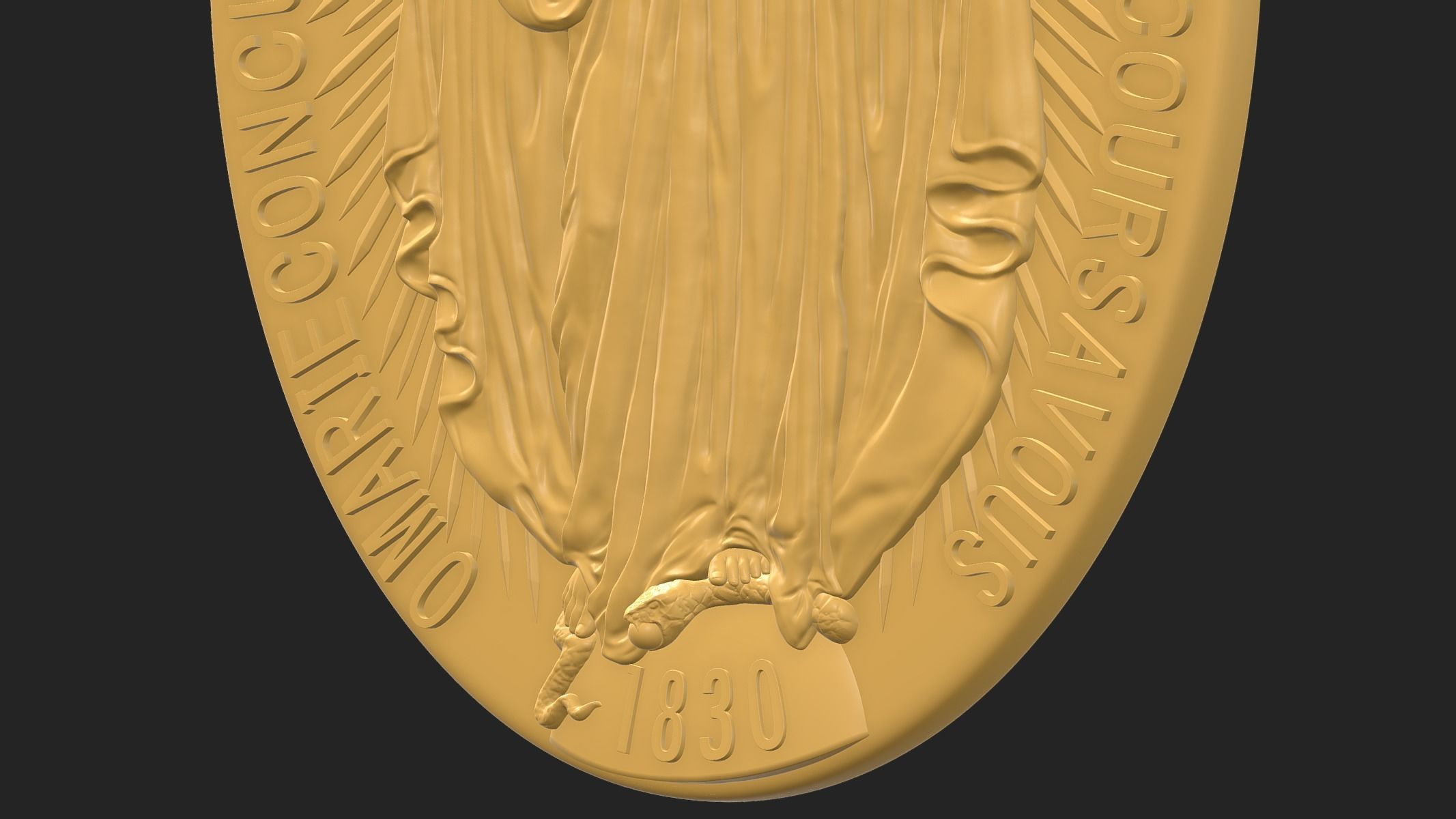 Virgen Milagrosa Miraculous 3D print model_4