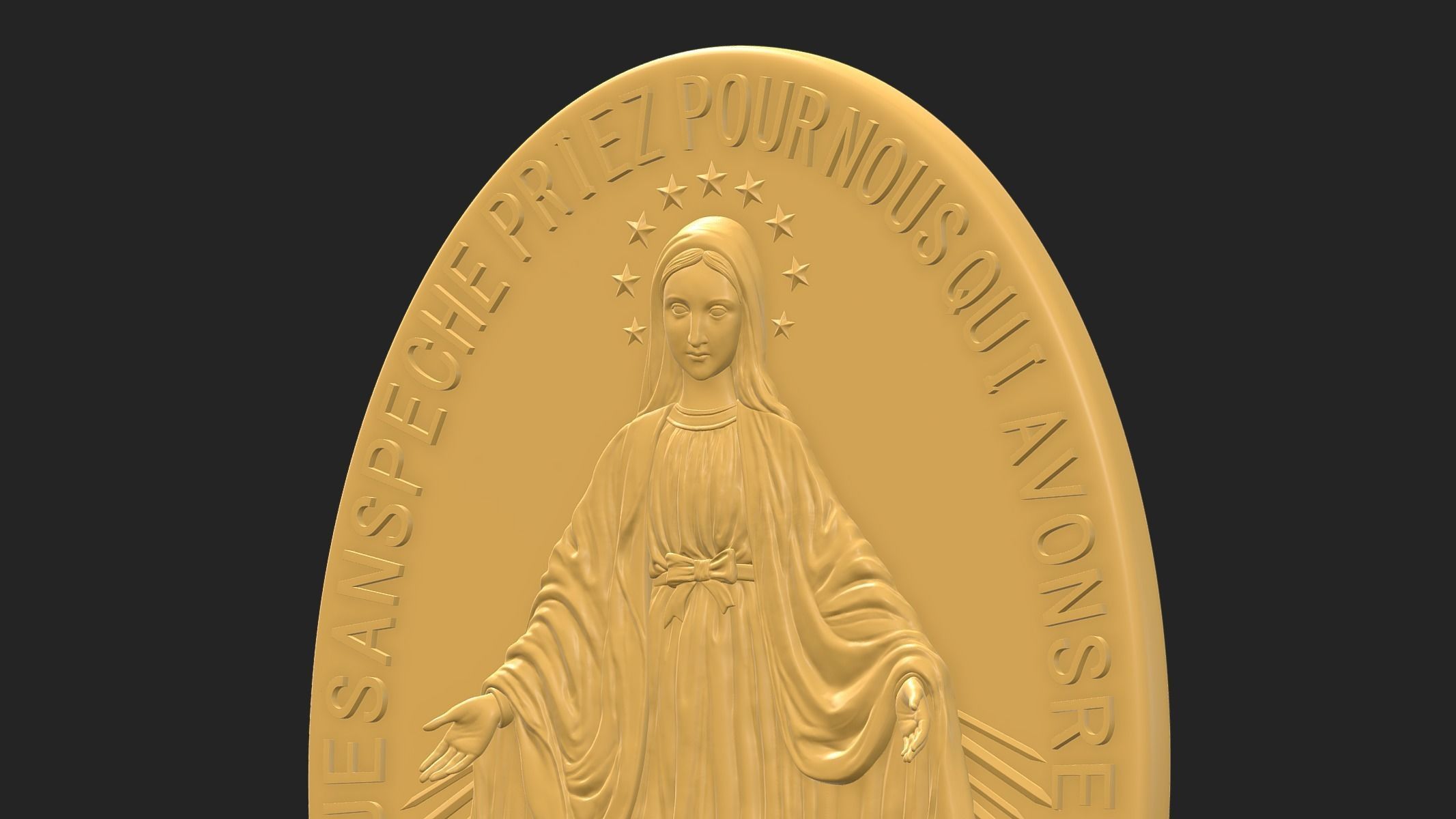 Virgen Milagrosa Miraculous 3D print model_3