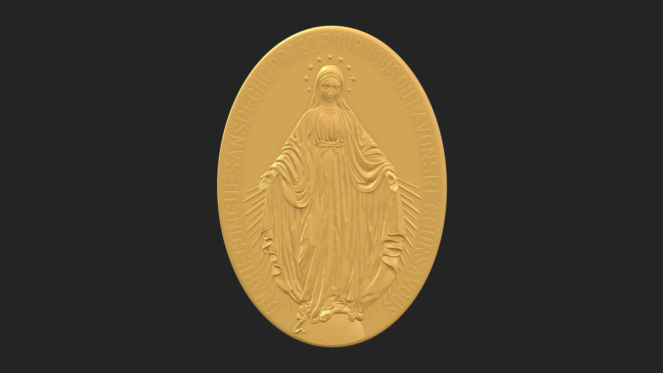 Virgen Milagrosa Miraculous 3D print model_18