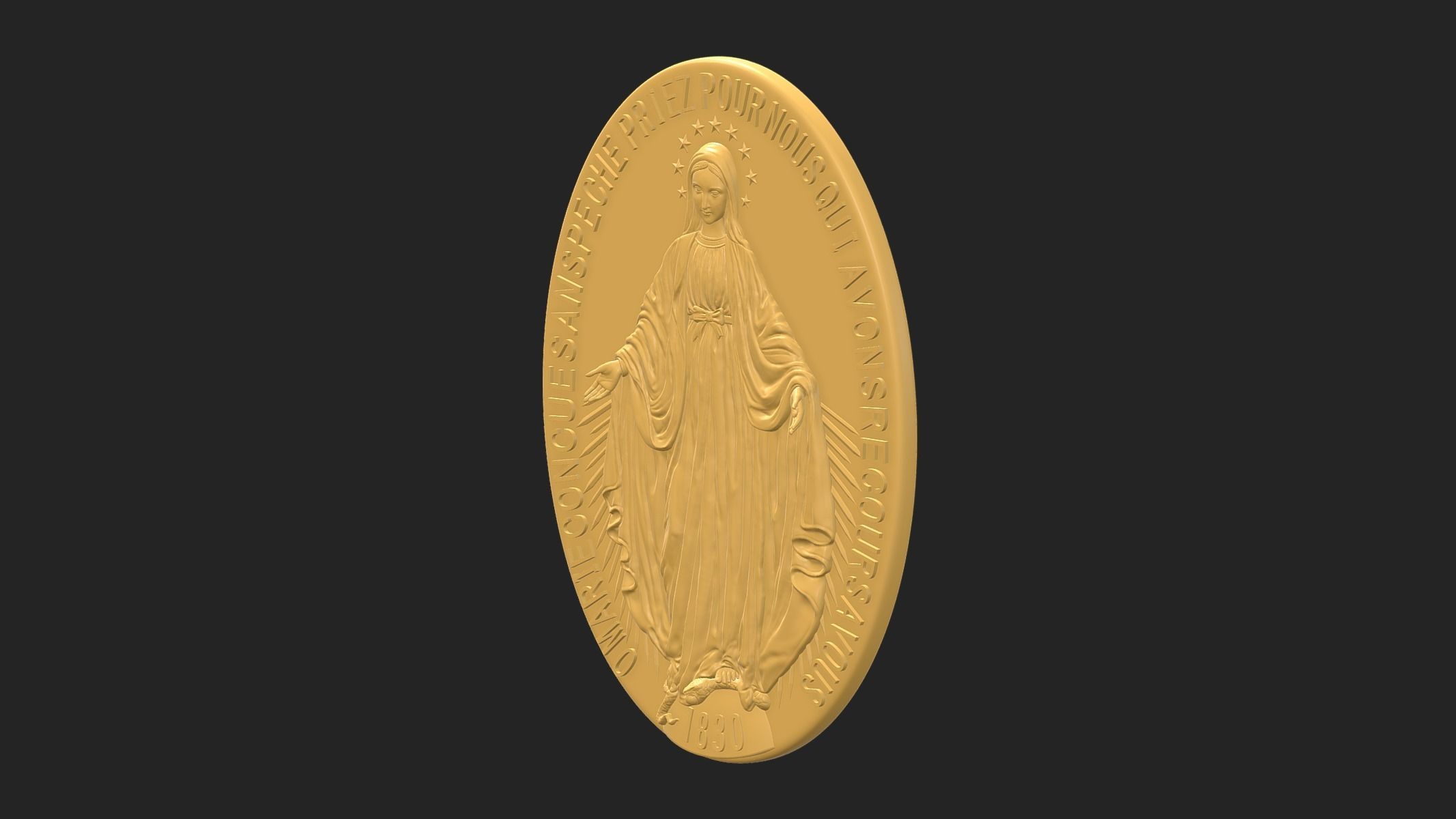 Virgen Milagrosa Miraculous 3D print model_17