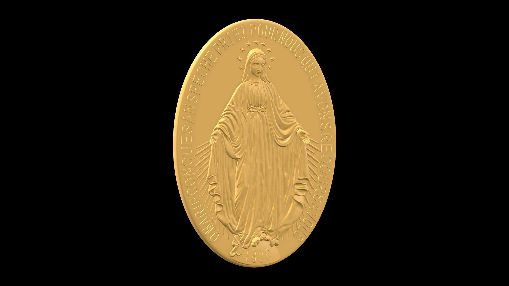 Virgen Milagrosa Miraculous 3D print model_1