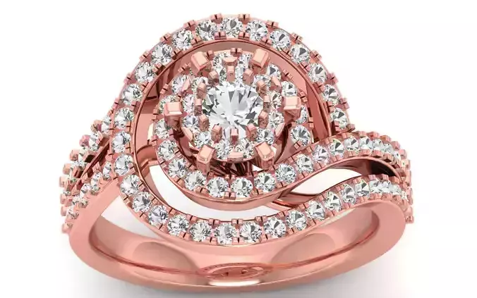  Engagement Wedding Solitaire Bridal Ring 3D print model