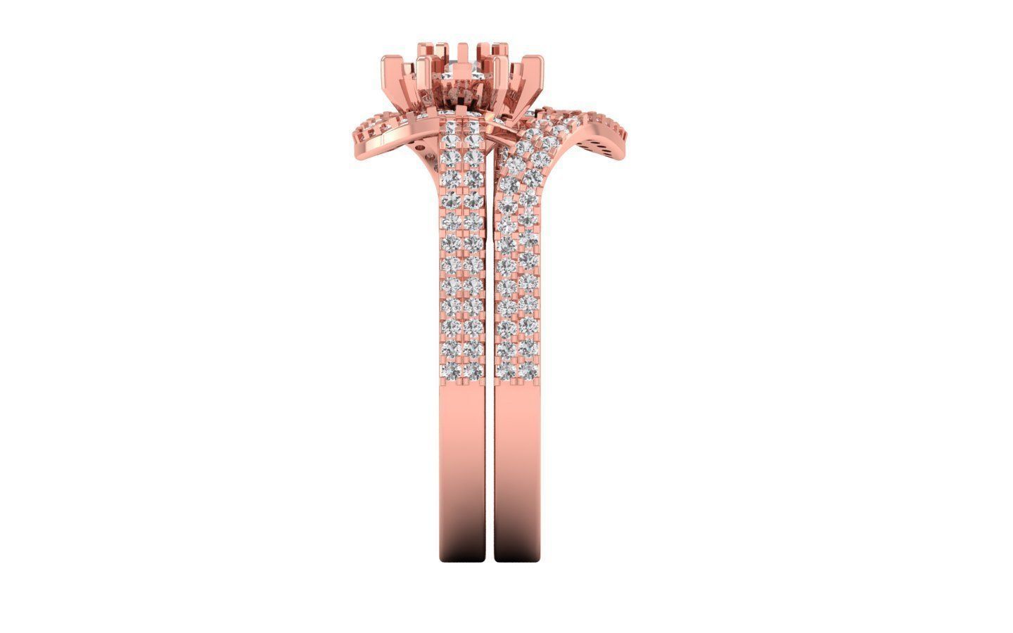  Wedding Solitaire  Ring 3D print model_1