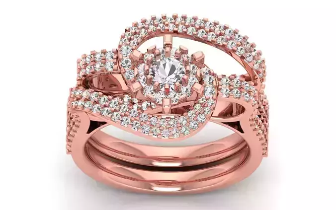  Wedding Solitaire  Ring 3D print model