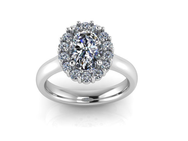 Milgrain Diamond ring 2094 3D print model 3D print model_2