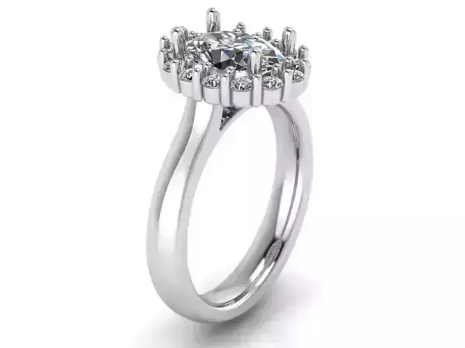 Milgrain Diamond ring 2094 3D print model