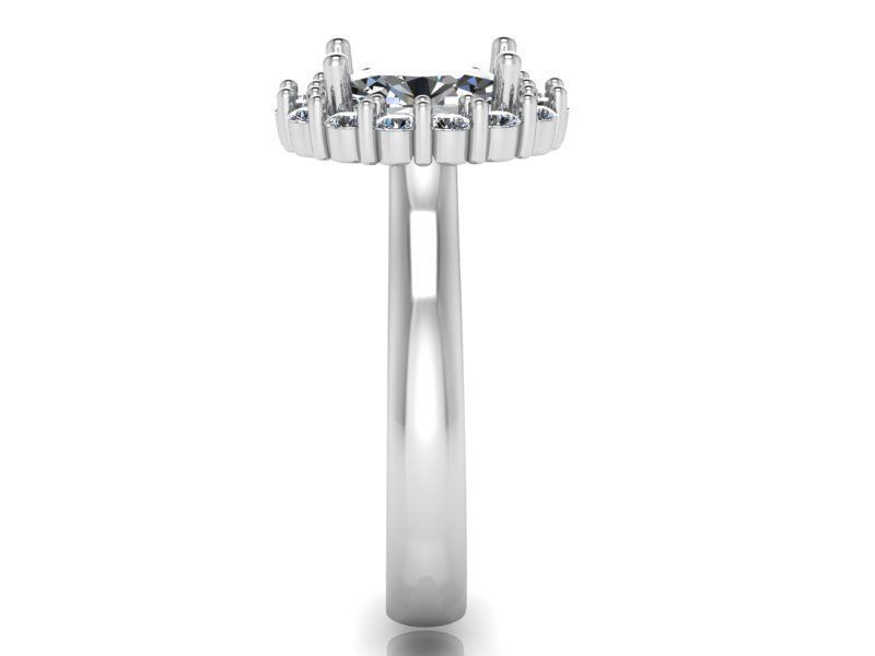 Milgrain Diamond ring 2094 3D print model 3D print model_3