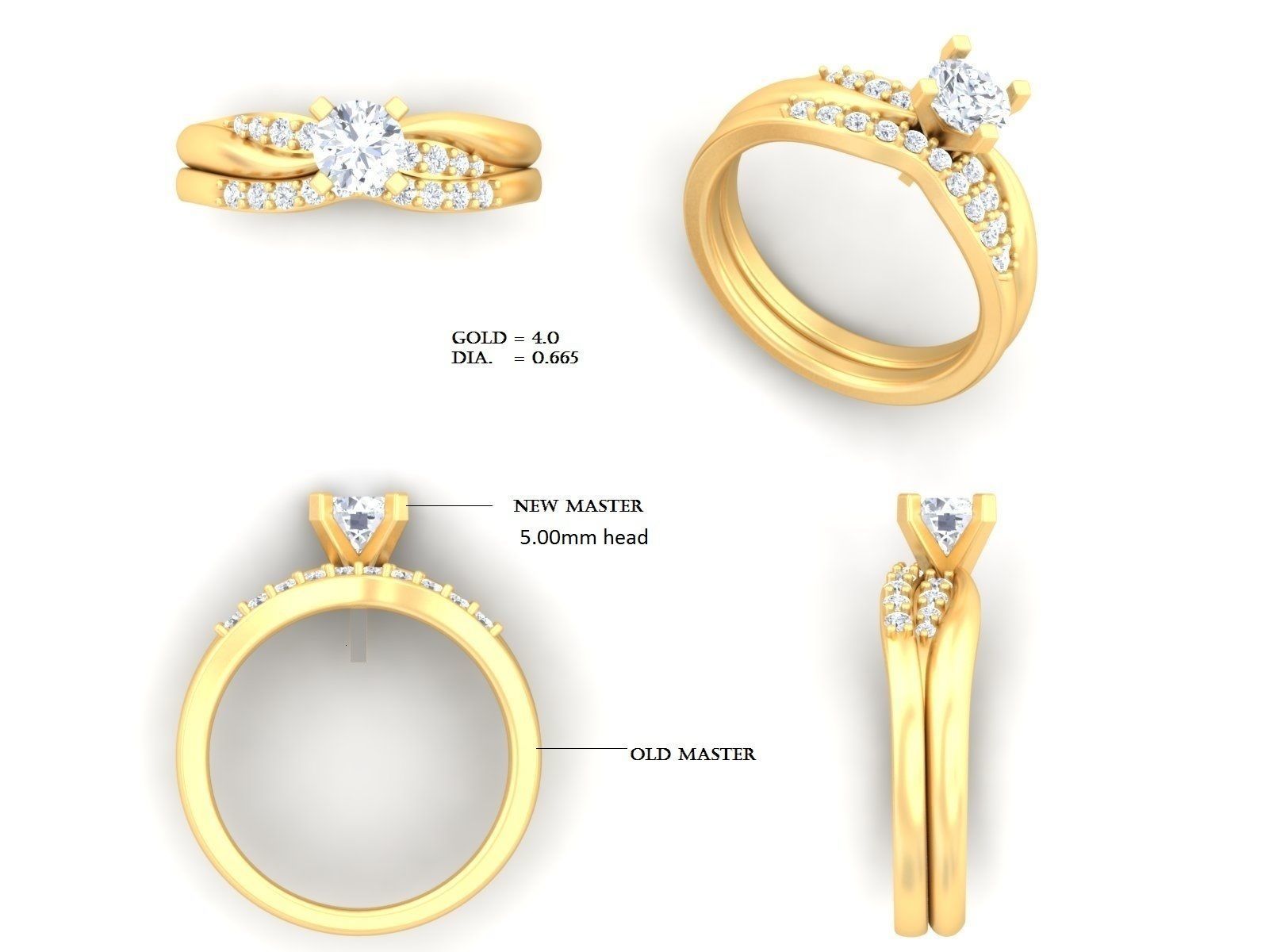  Wedding Solitaire  Ring 3D print model_3