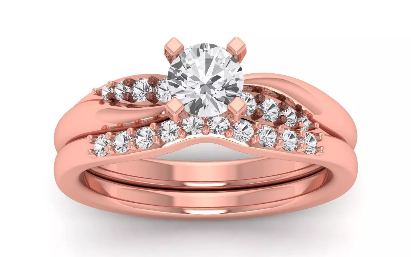   Wedding Solitaire  Ring 3D print model_0