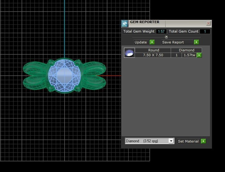  Engagement Wedding Solitaire Double Band Ring 3D print model_3