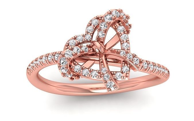  Engagement Wedding Solitaire  Ring 3D print model