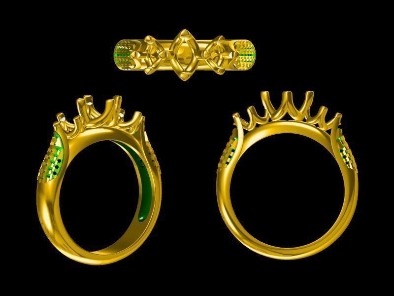 ring design 3D print model_2