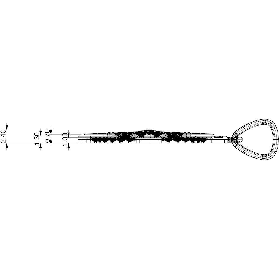 Pendant Compass 3D print model_4