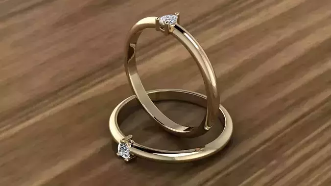 Diamond Jewelry Ring 3D print model
