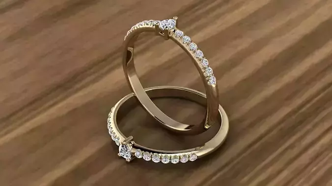 Diamond Jewelry Ring 3D print model