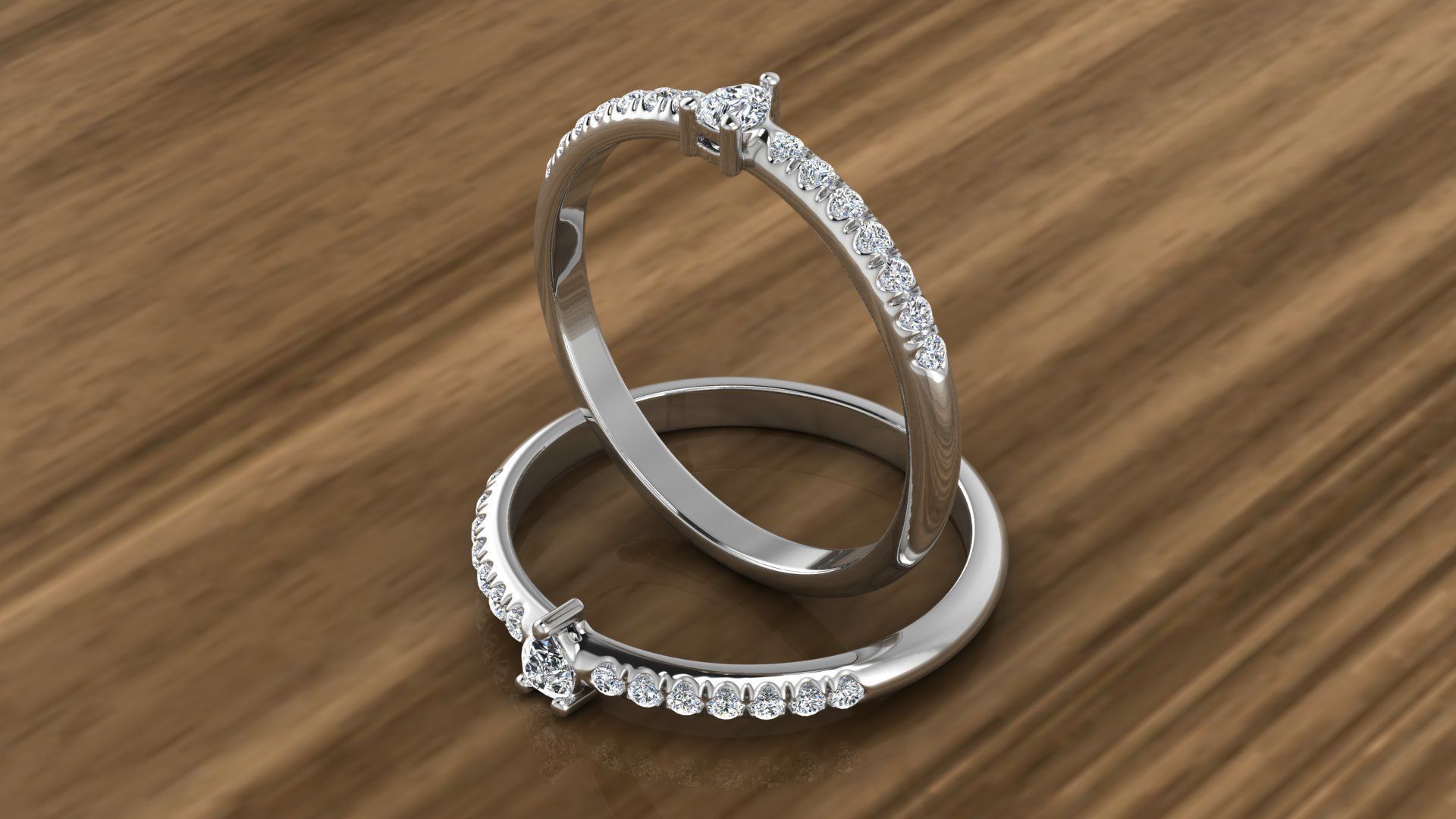 Diamond Jewelry Ring 3D print model_4