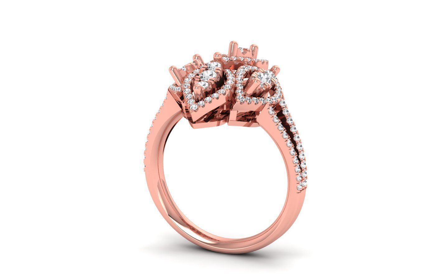  Engagement Wedding Solitaire  Ring 3D print model_2