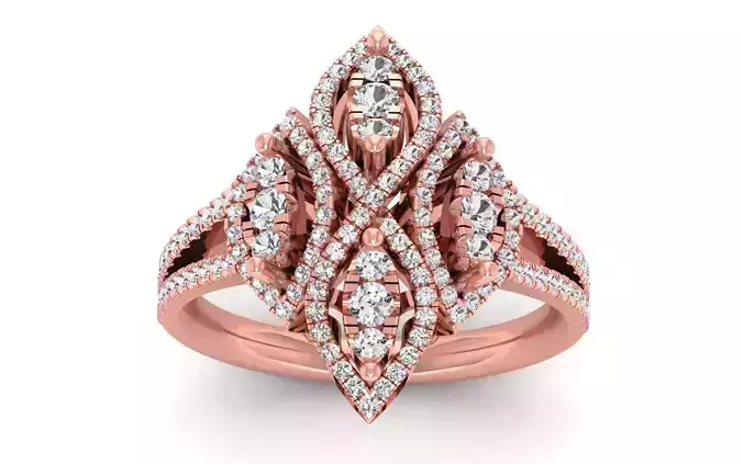  Engagement Wedding Solitaire  Ring 3D print model