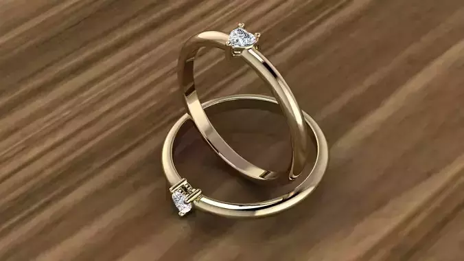 Diamond Jewelry Ring 3D print model