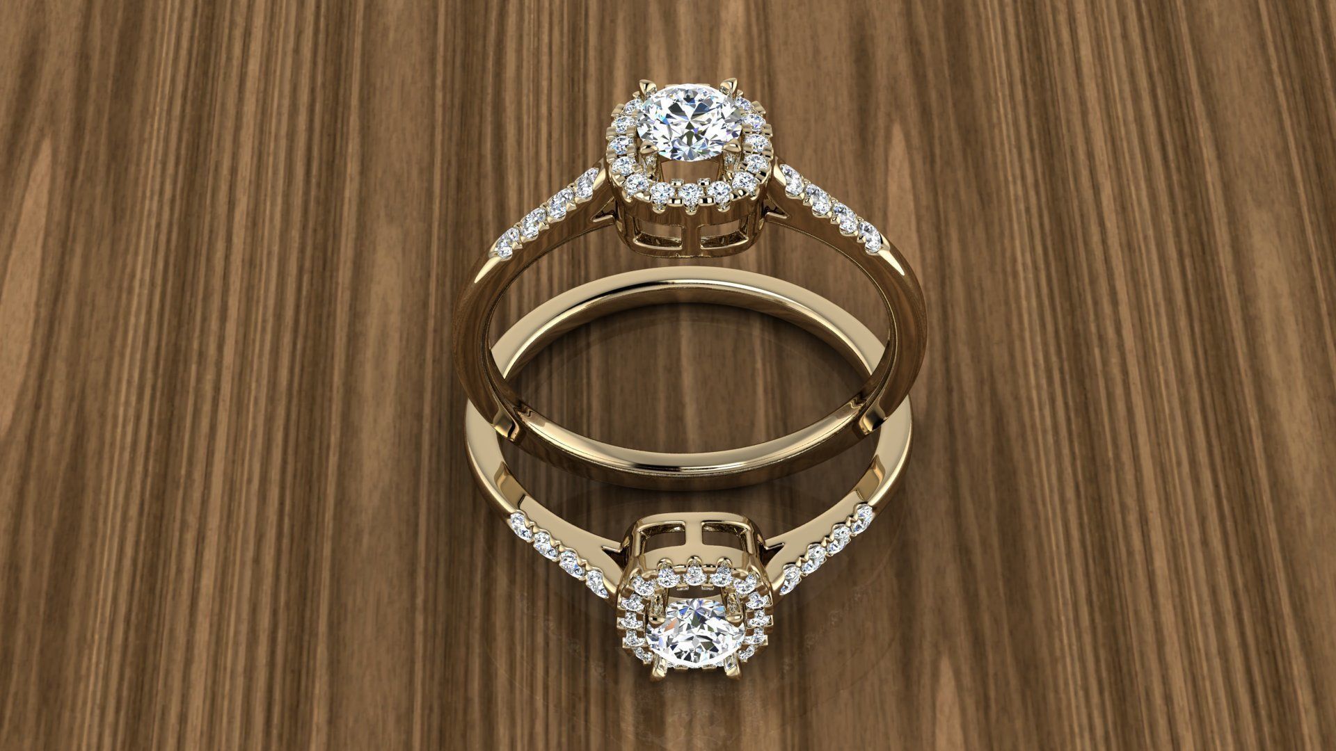Diamond Jewelry Ring 3D print model_8