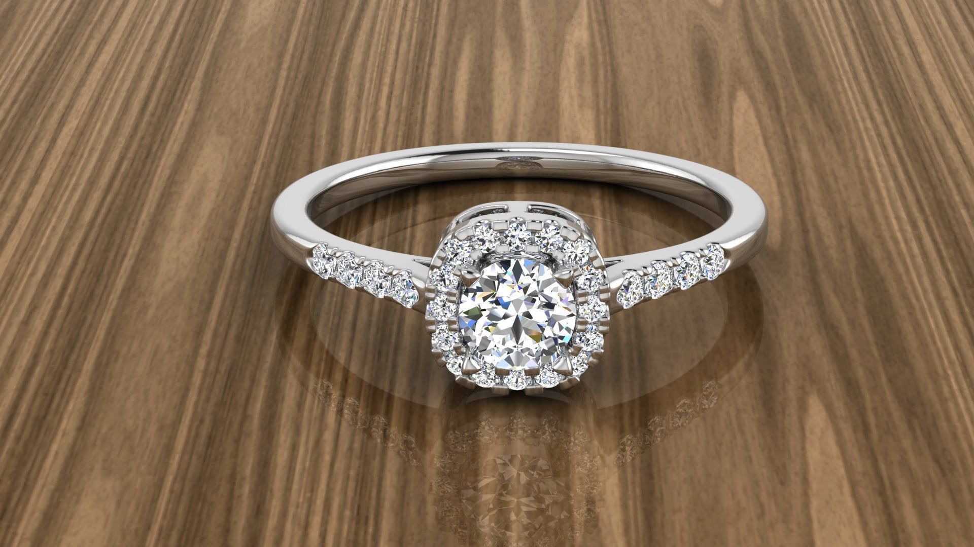 Diamond Jewelry Ring 3D print model_7