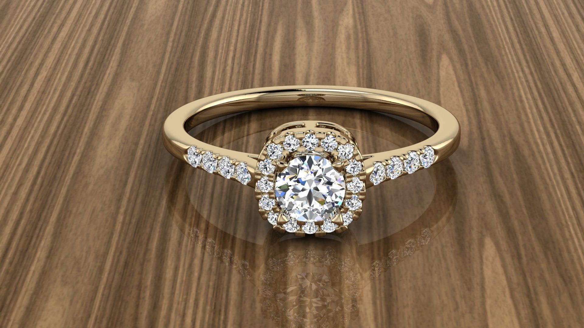 Diamond Jewelry Ring 3D print model_9