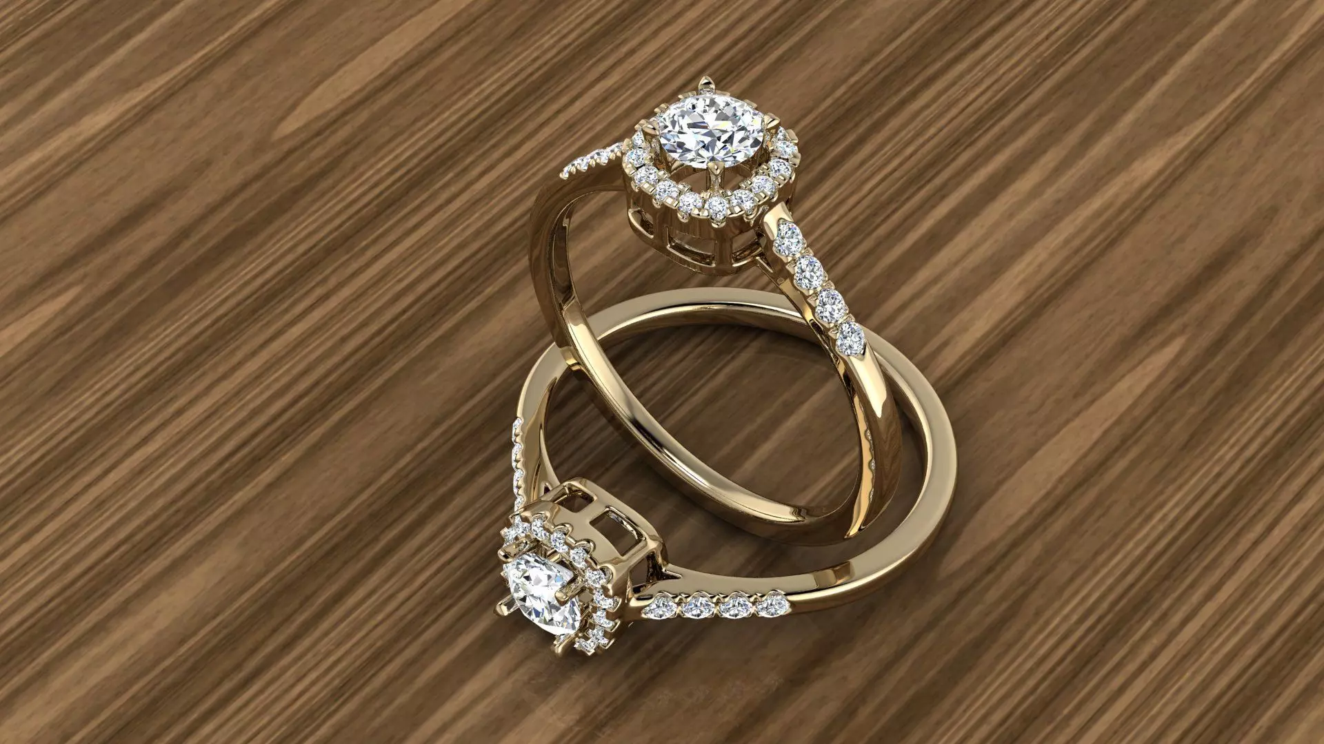Diamond Jewelry Ring 3D print model_0