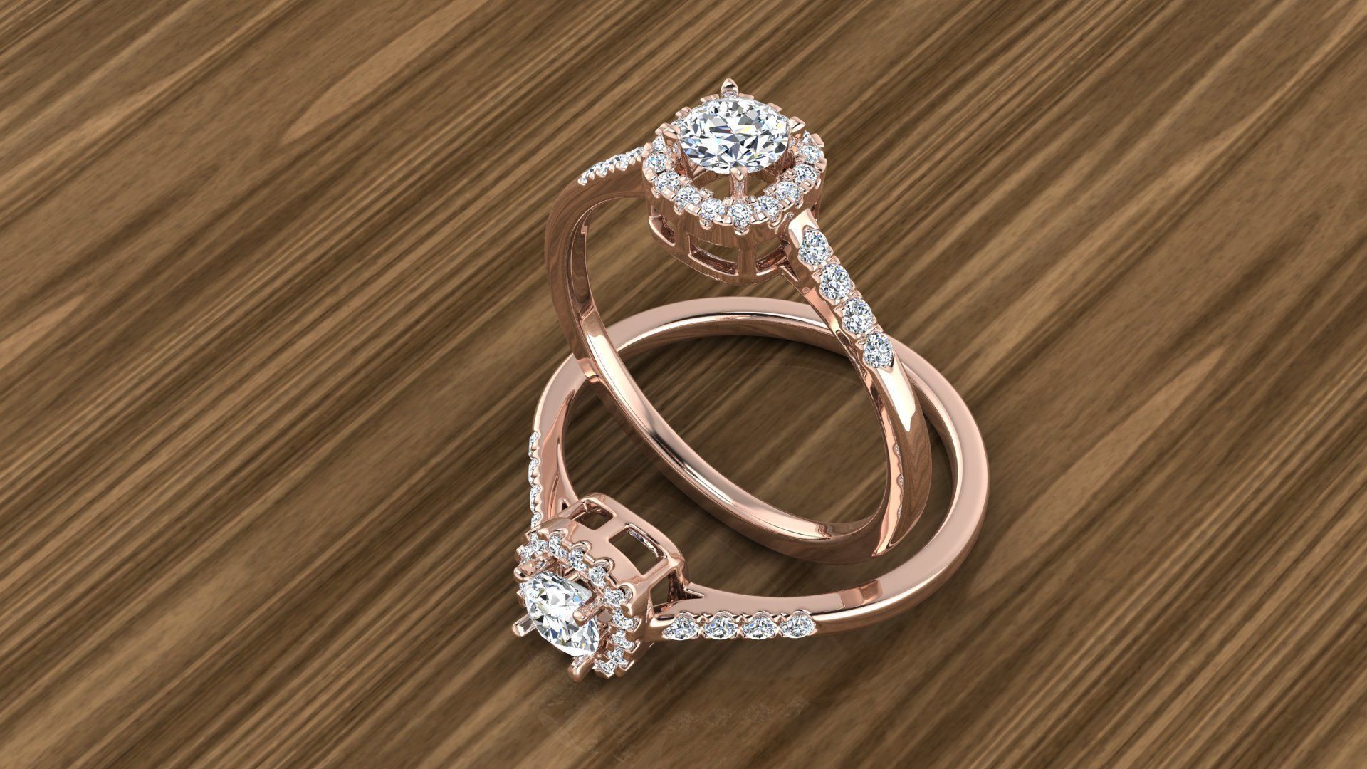 Diamond Jewelry Ring 3D print model_2