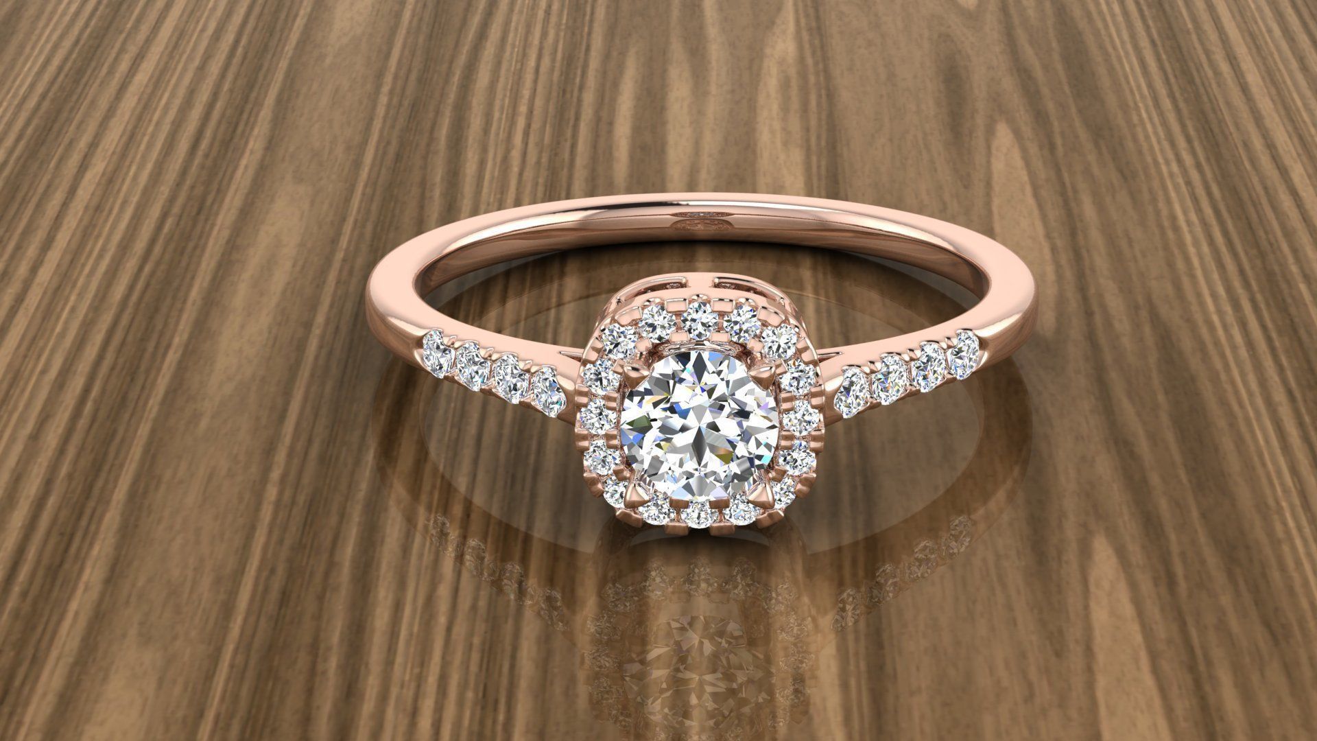 Diamond Jewelry Ring 3D print model_4