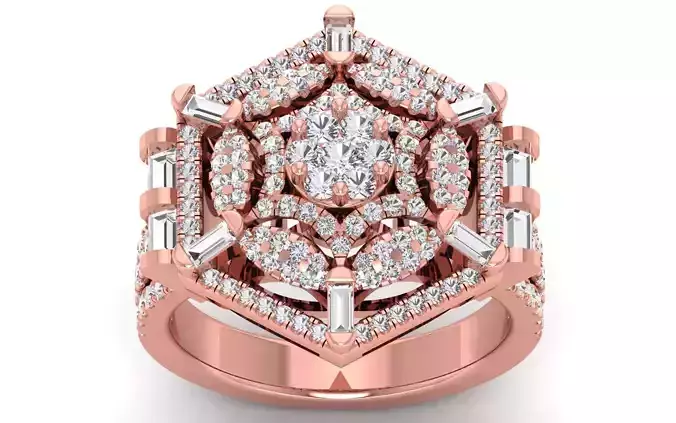  Engagement Wedding Solitaire Bridal Ring 3D print model