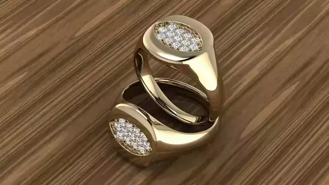 Diamond Jewelry Ring 3D print model