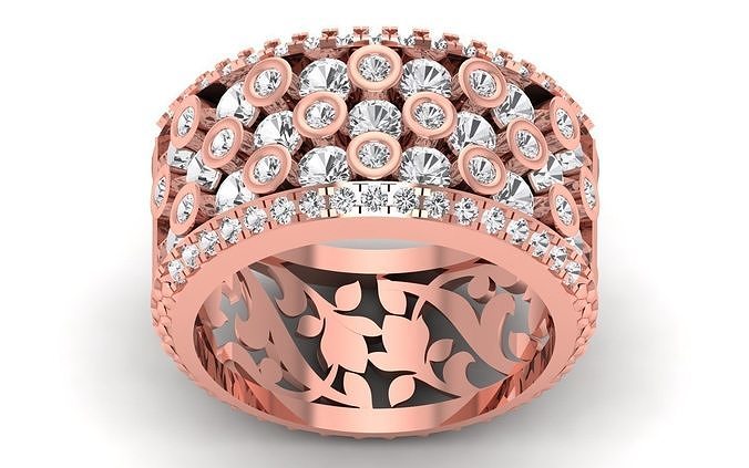 Wedding Solitaire  Ring 3D print model