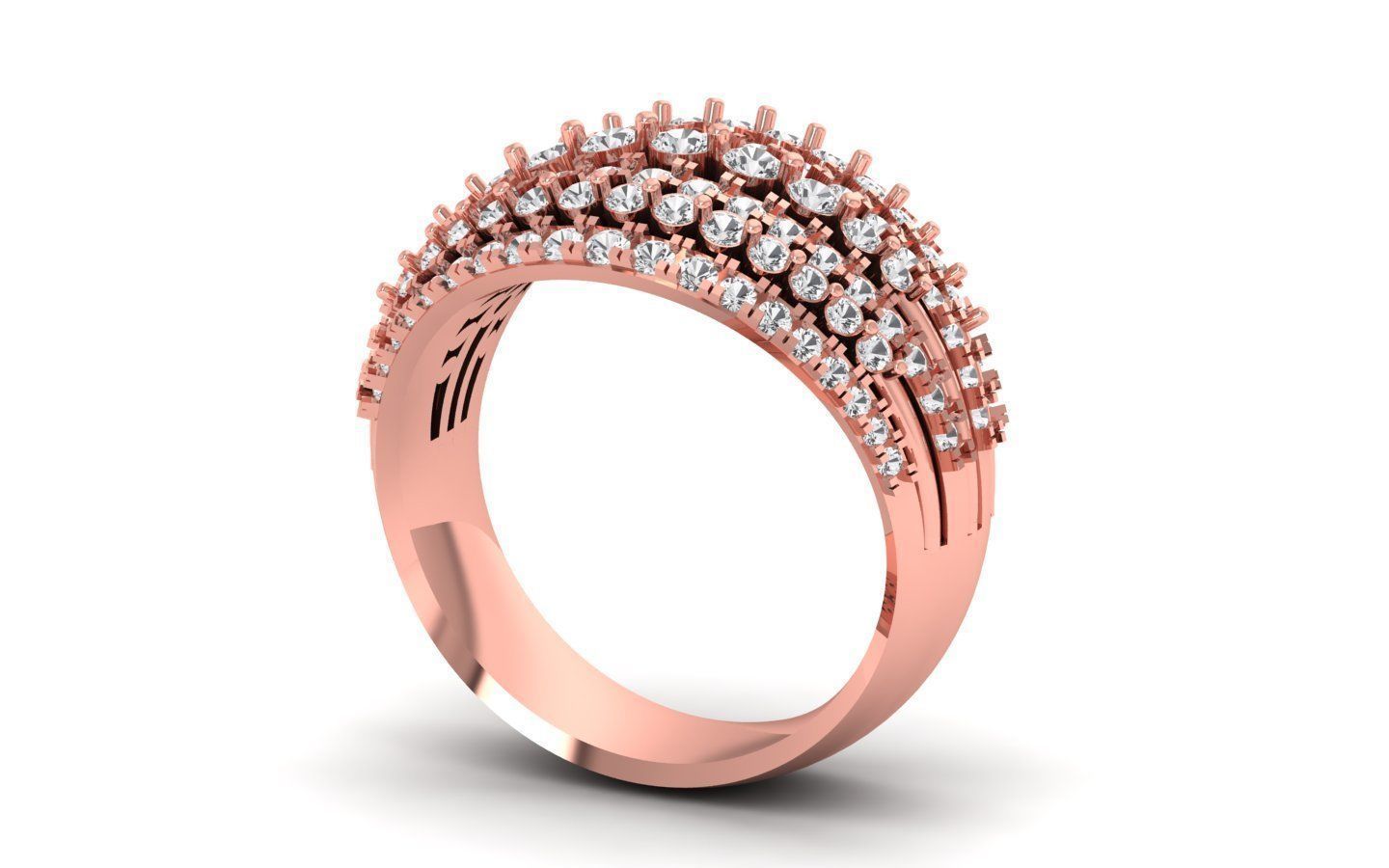  Wedding Solitaire Women Band Ring 3D print model_1