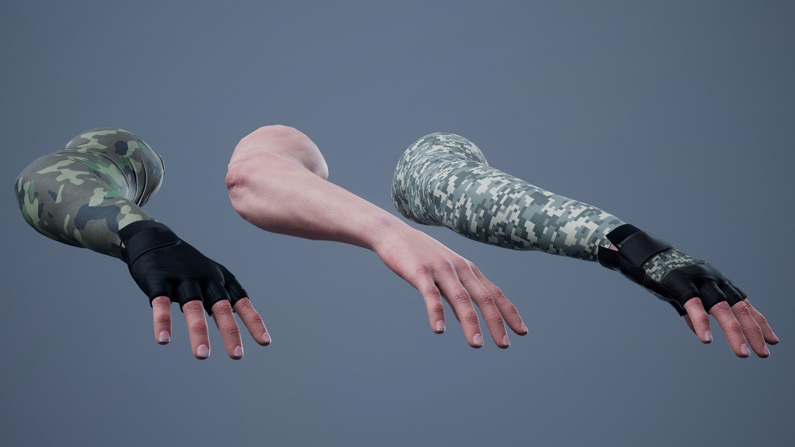 FPS First Person Arms - 01 Low-poly 3D model_21