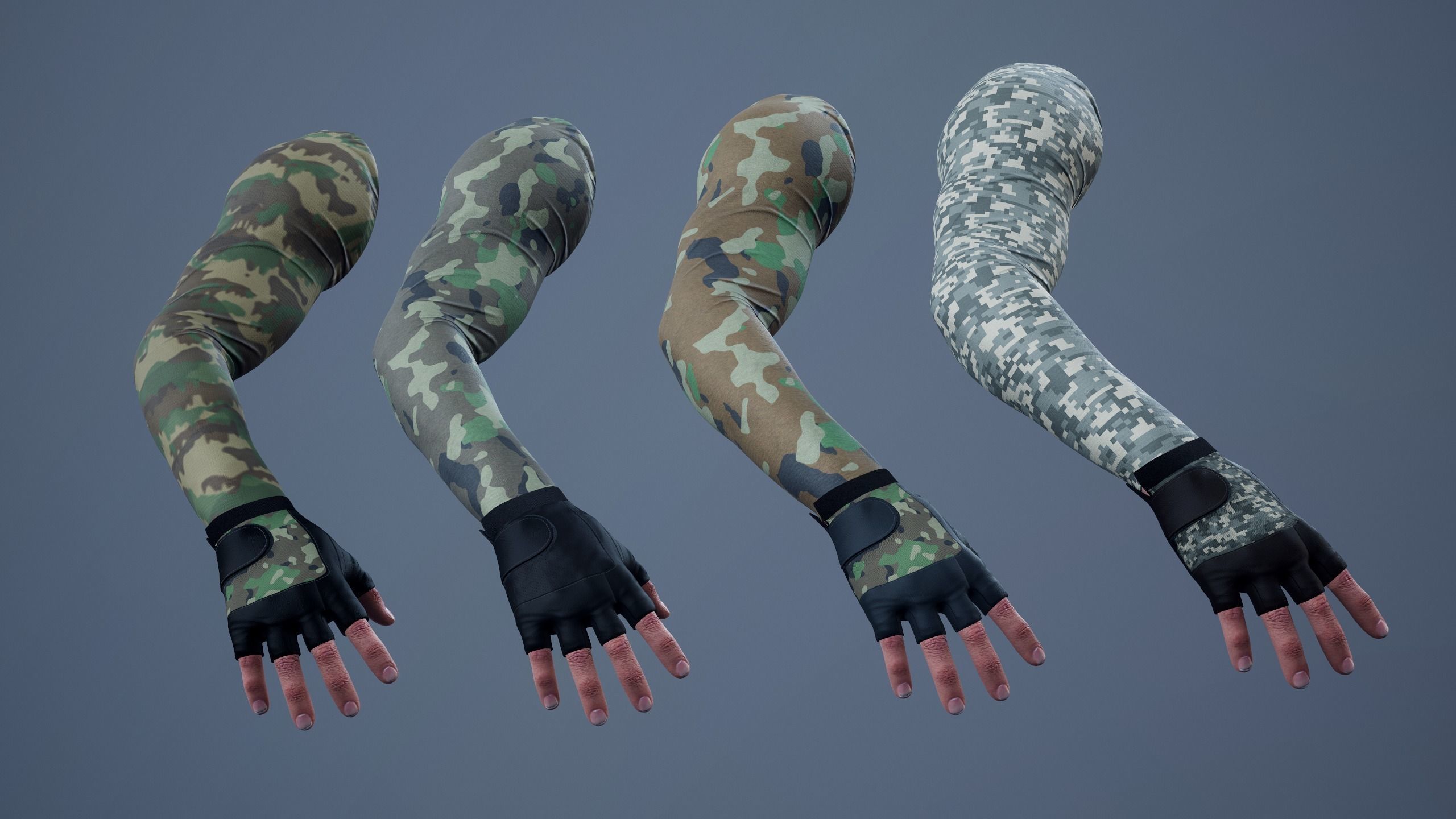 FPS First Person Arms - 01 Low-poly 3D model_7