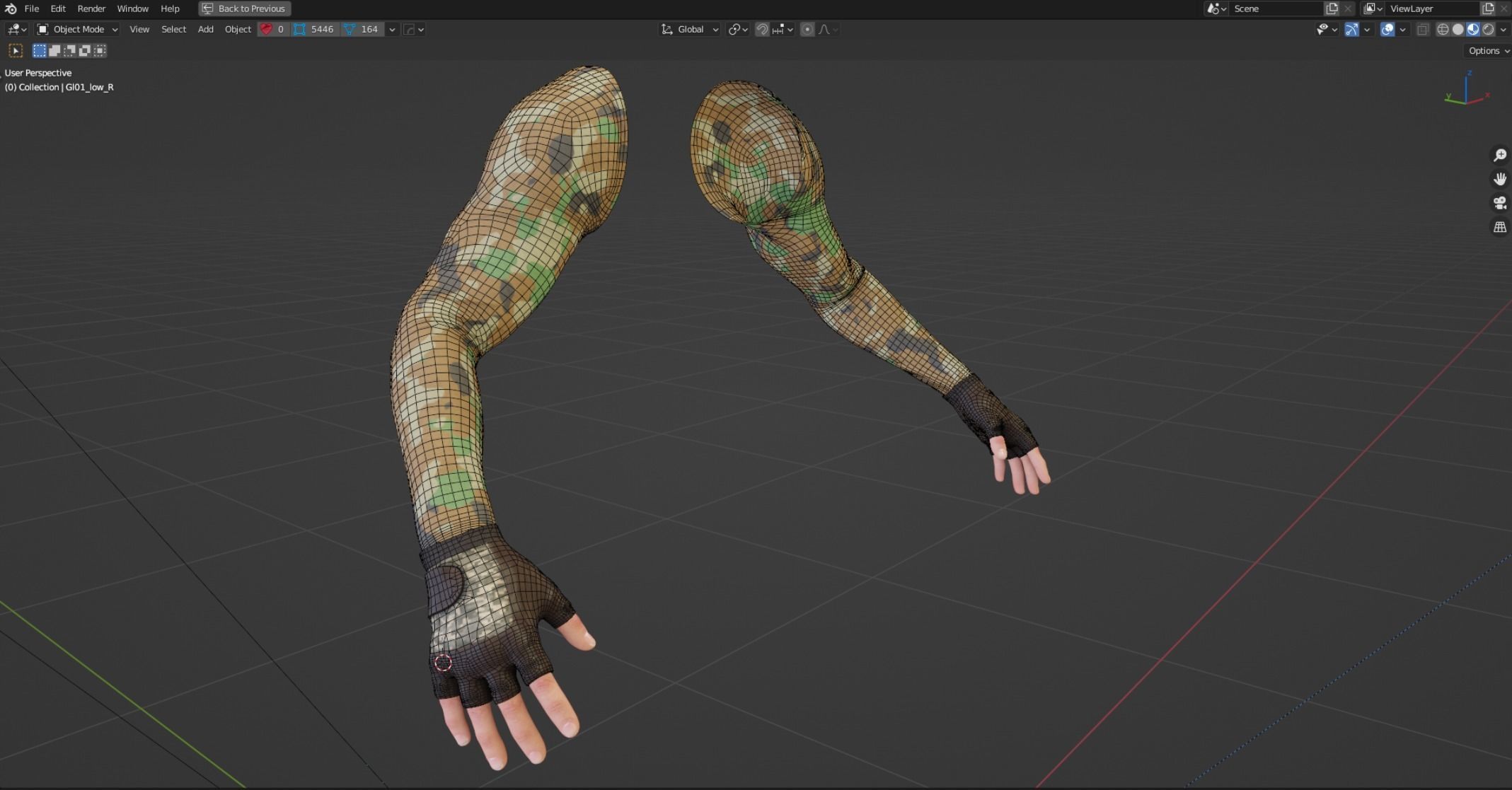 FPS First Person Arms - 01 Low-poly 3D model_18