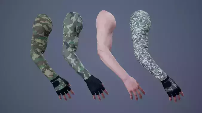 FPS First Person Arms - 01 Low-poly 3D model