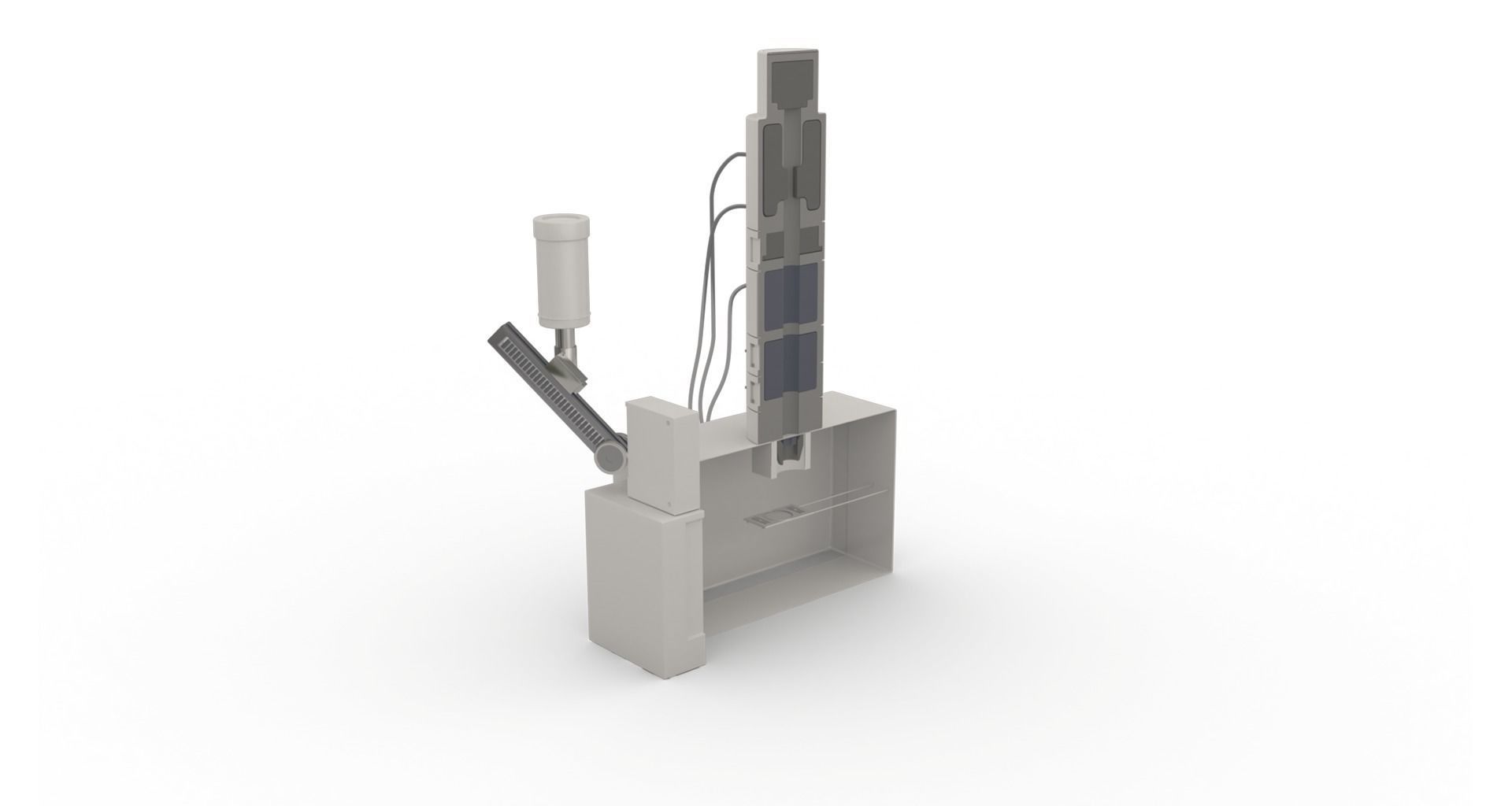 Laboratory Microscope - sem Low-poly 3D model_1