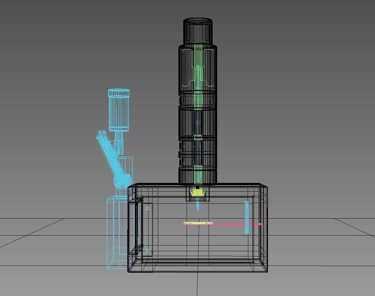 Laboratory Microscope - sem Low-poly 3D model_7