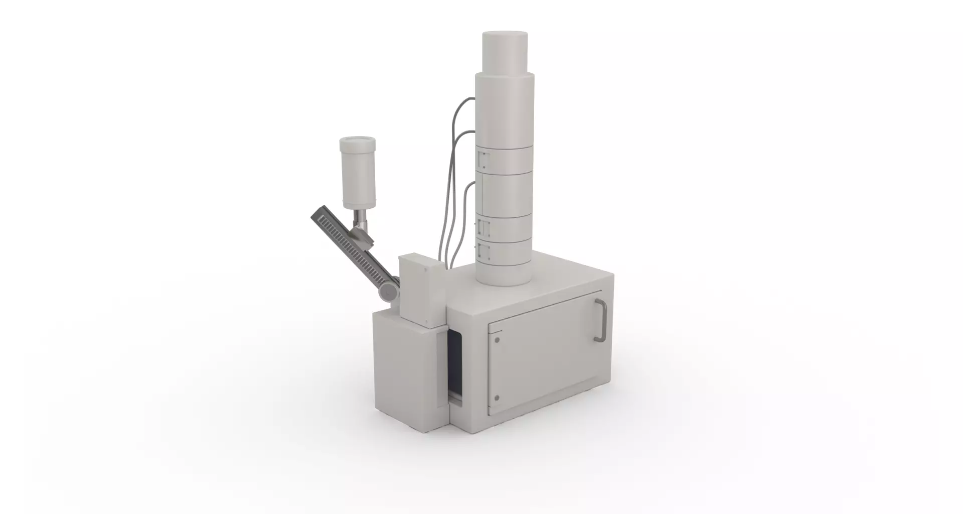 Laboratory Microscope - sem Low-poly 3D model_0