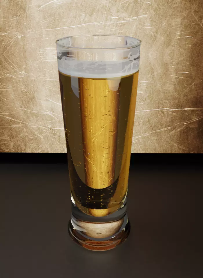 Beer glass 3D model_0