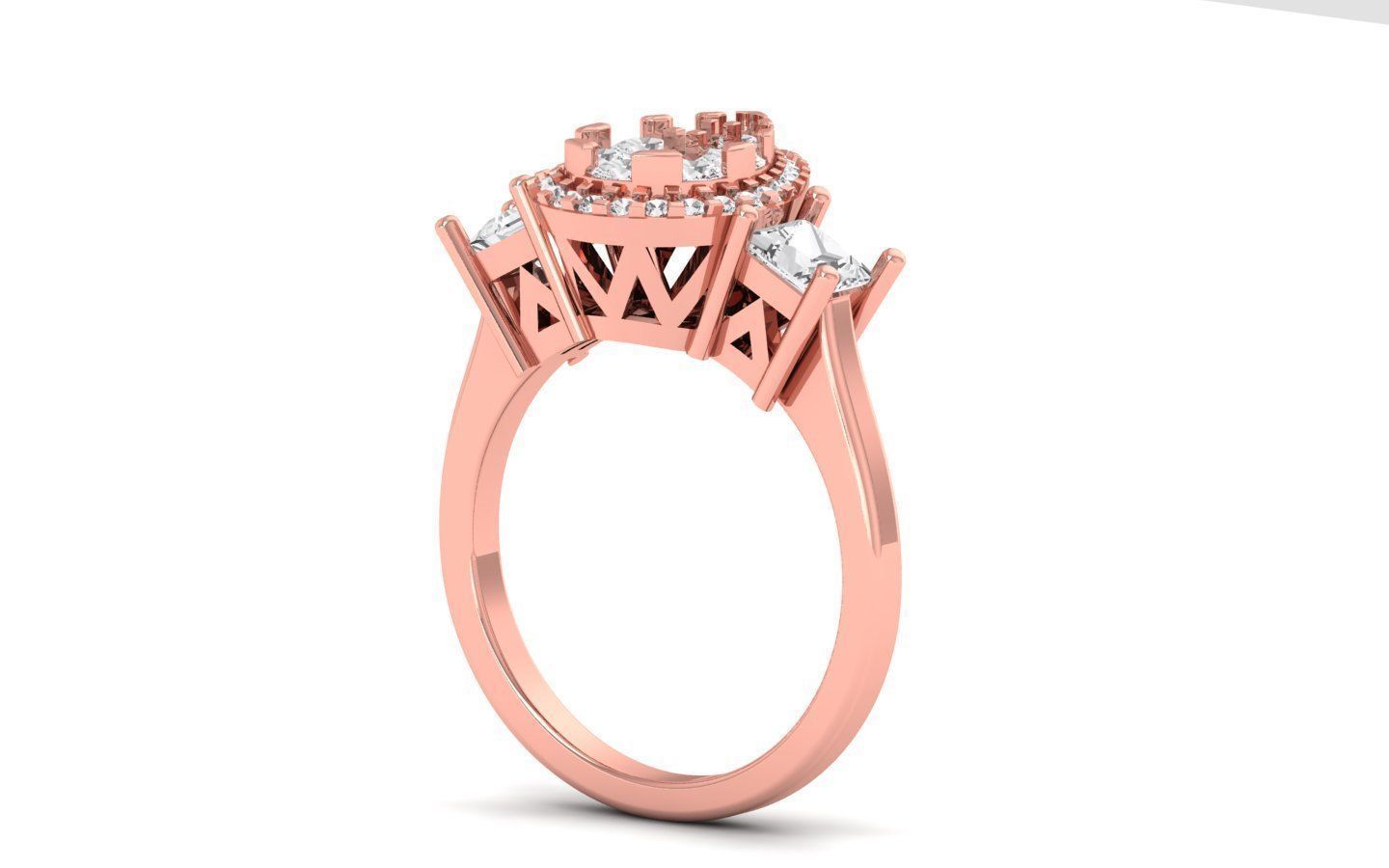  Wedding Solitaire  Ring 3D print model_1