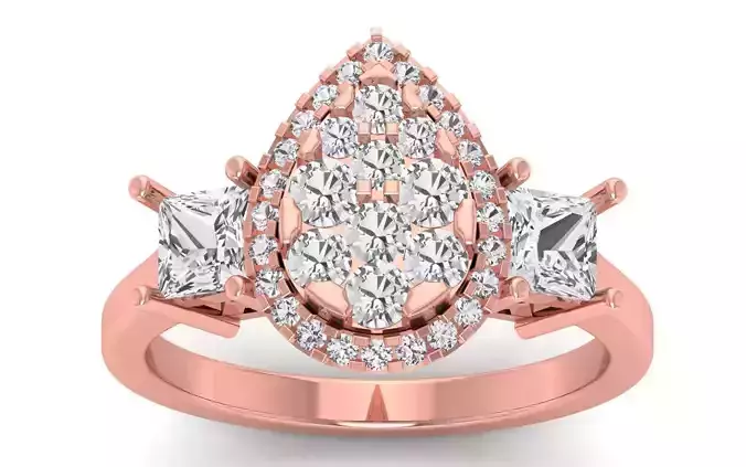  Wedding Solitaire  Ring 3D print model