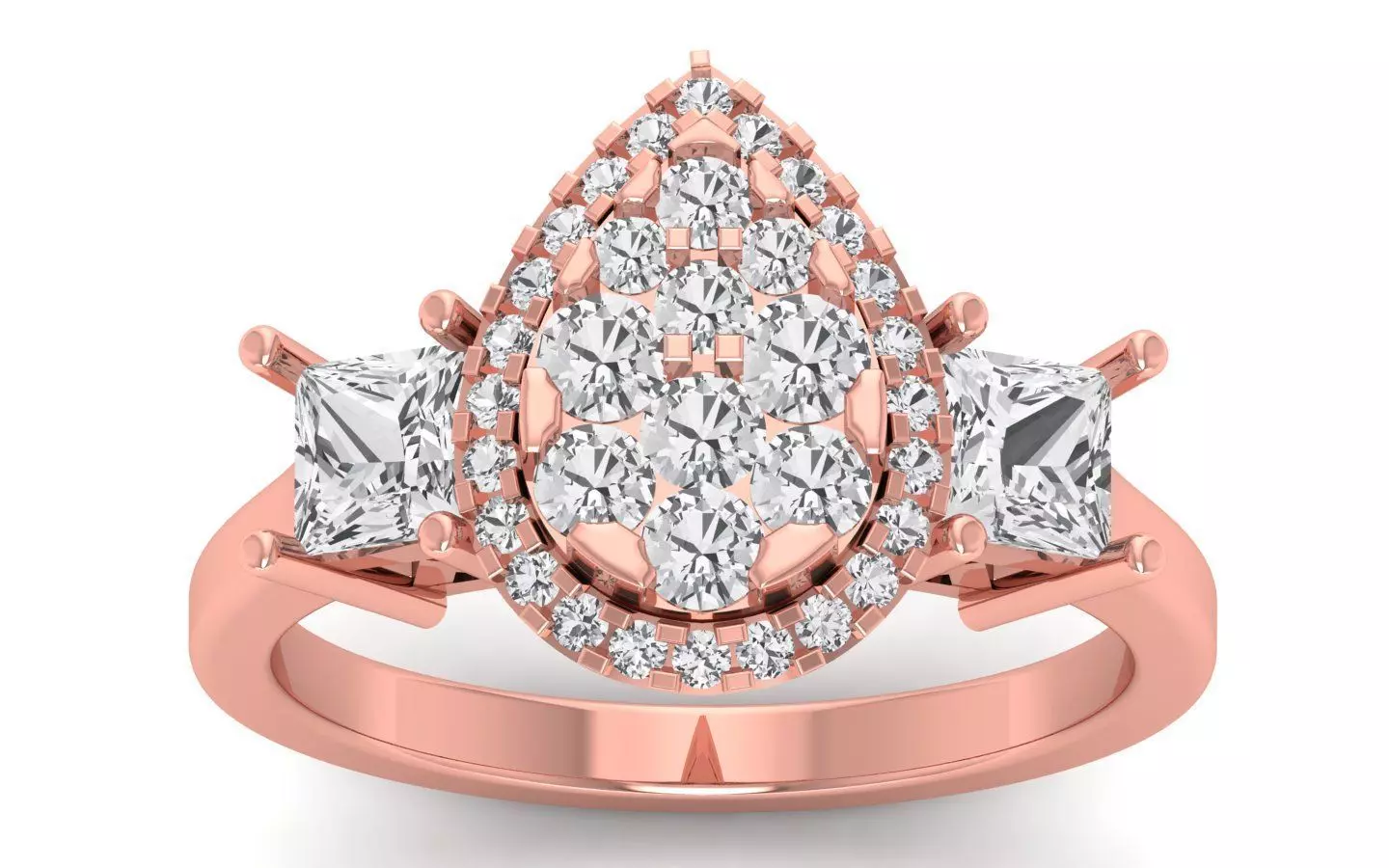  Wedding Solitaire  Ring 3D print model_0