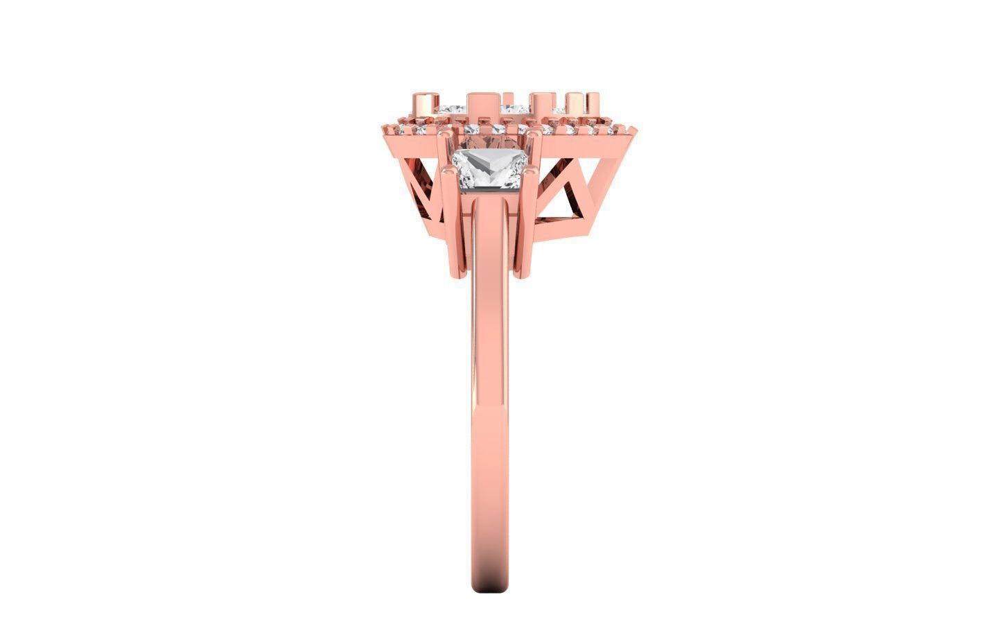  Wedding Solitaire  Ring 3D print model_2