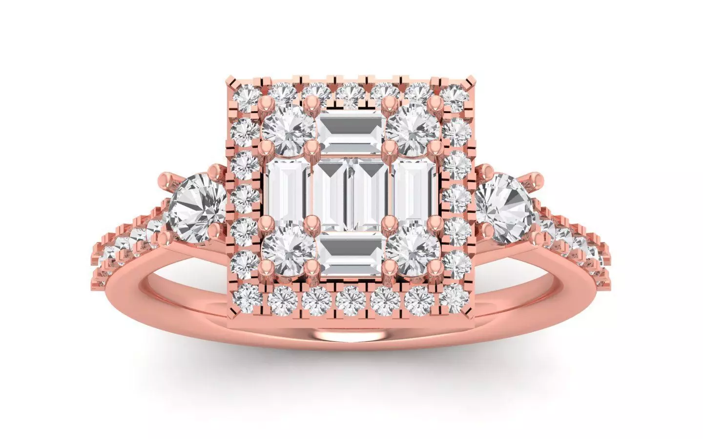  Engagement Solitaire  Ring 3D print model_0