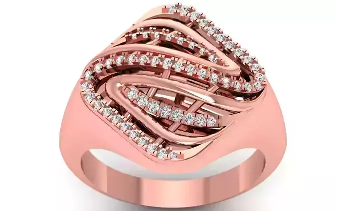  Engagement Wedding Solitaire  Ring 3D print model